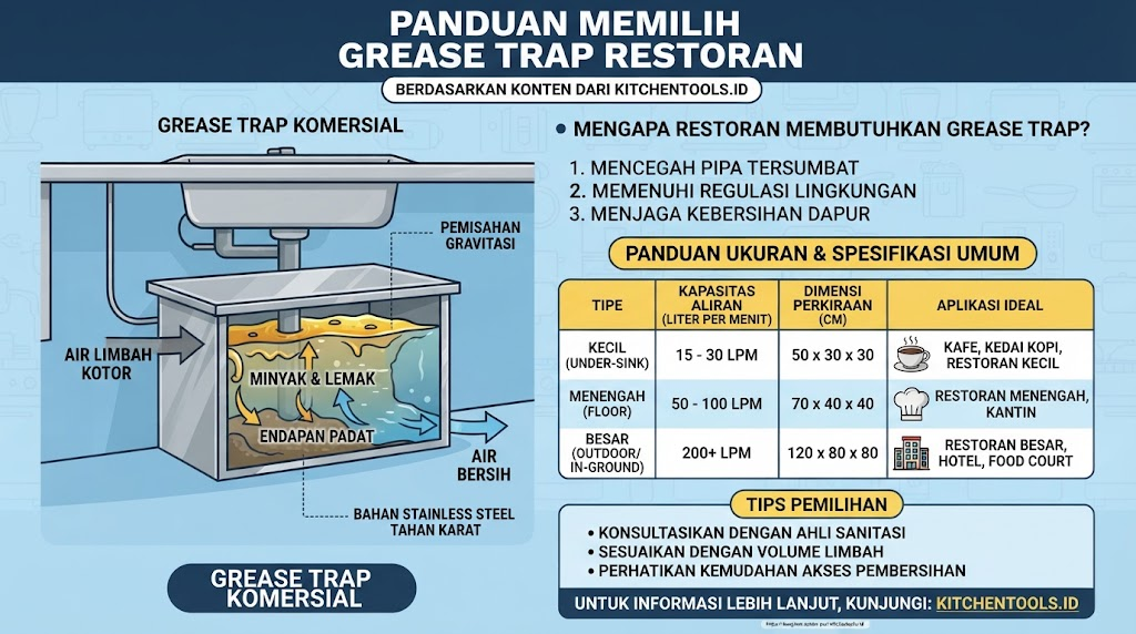 Mengenal Fungsi & Pentingnya Grease Trap untuk Dapur Komersial