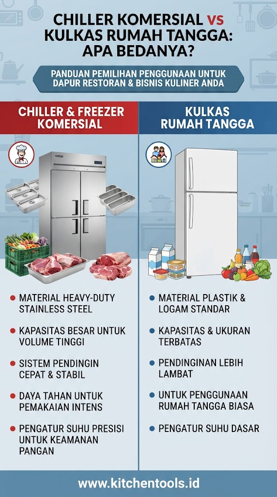 Mengenal Perbedaan Mendasar Pendingin Komersial & Domestik