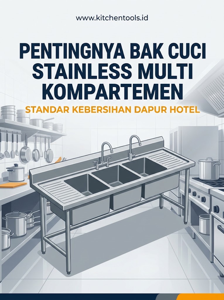 Pentingnya Bak Cuci (Sink) Stainless Multi-Kompartemen dalam Standar Kebersihan Dapur Hotel