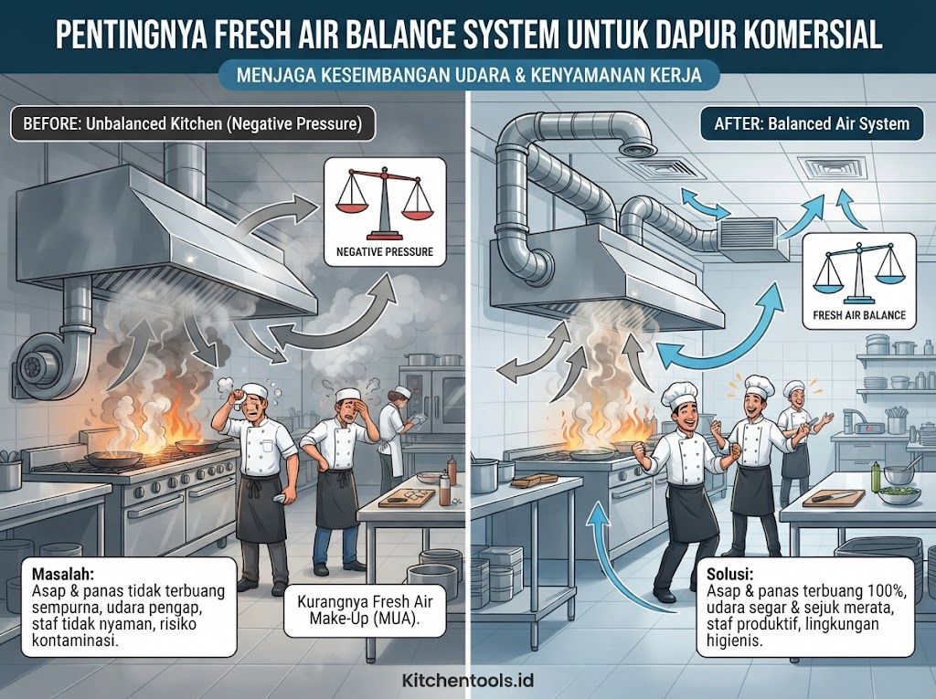 Pentingnya Fresh Air Balance System untuk Menjaga Keseimbangan Udara Dapur Komersial